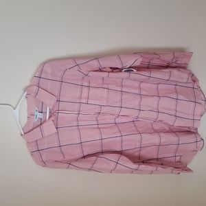 Pink Plaid Blouse